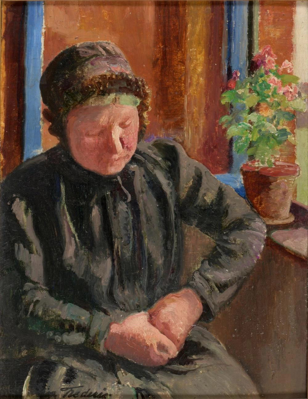 Vecchia donna alla finestra